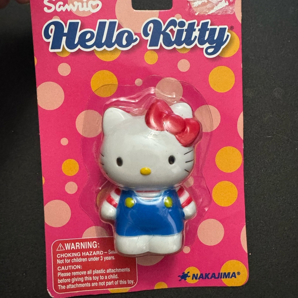 Sanrio Hello Kitty Doll in White and Blue Vintage Collectible Figurine